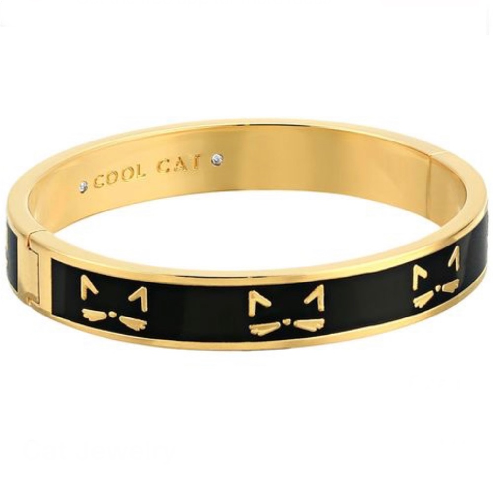 kate spade ♠️Cool Cat 🐱 ✨ black and gold bracelet